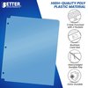 Better Office Products 2 Pocket Plastic Folder Portfolio, 3 Hole Punched, Letter Size, Assorted Primary Colors, 20PK 86721